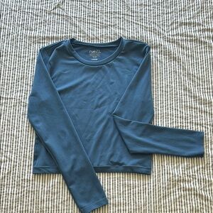 Rue21 Teal Long Sleeve Crop Top